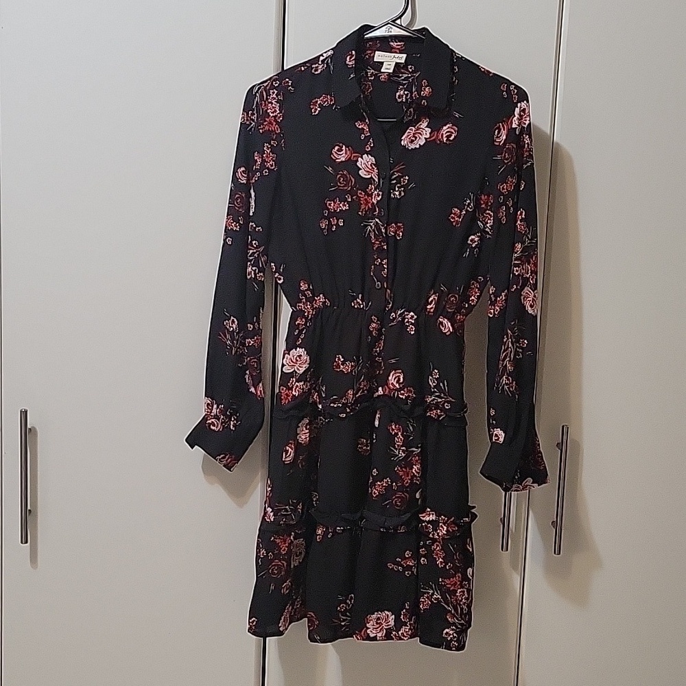 Maison Jules Flower dress long sleeve Size XXS